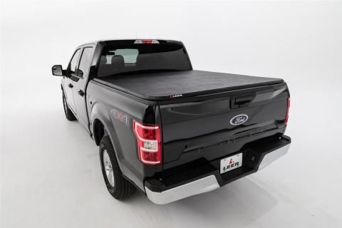14-19 Silverado/Sierra Reinforced Soft Folding Tonneau Cover Truck Bed Topper 5 Foot 8 Inch Leer