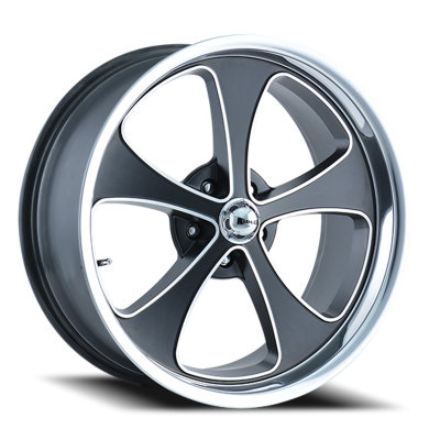 Ridler Wheels Aluminum Wheels 645 MB 20x8.5 Matte Black Machined Face-Polished Lip 5 On 114.3 Bolt Pattern 0 Offset