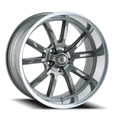 Ridler Wheels Aluminum Wheels 650 GY 15x8 Grey Polished Lip 5 On 114.3 Bolt Pattern 0 Offset