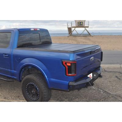 19-23 Ford Ranger Flush Mount Hard Folding Tonneau Cover Truck Bed Topper 4 Foot 10 Inch Black Leer