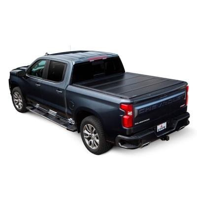 22-25 Toyota Tundra Flush Mount Hard Folding Tonneau Cover Truck Bed Topper 5 Foot 6 Inch With or Without Track Black Leer