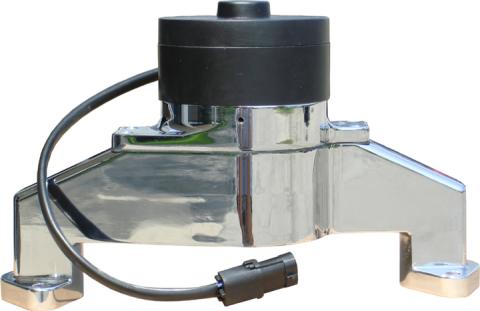 Electric Engine Water Pump Aluminum Chrome Finish Fits BB Chevy Engines Proform