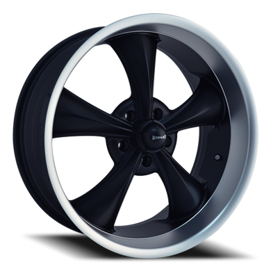 Ridler Wheels Aluminum Wheels 695 MB 17x8 Matte Black Machined Lip 5 On 114.3 Bolt Pattern 0 Offset