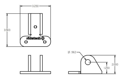 Shockwave Bracket For 84-96 Corvette C4 Arm 1/4 Inch Mild Steel Powder Coated Black Ridetech