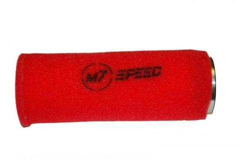 Red Foam 2 Stage Oiled Air Filter 3 Inch Inlet Diameter x 8 Inch Long M7 Speed