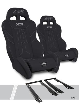 XCR Suspension Seats Kit for Polaris RZR PRO XP PRO R Turbo R Pair Black PRP Seats