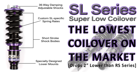 SL Coilovers 92-00 Honda Civic 1994-2001 Acura Integra FWD D2 Racing