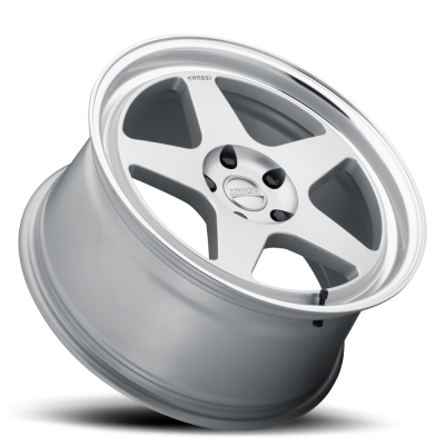Aluminum Wheels 18x8.5 KNP K12H Machined Lip Hyper Silver 5x100 Bolt Pattern 35 Offset Kansei Wheels