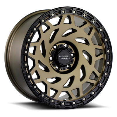 Aluminum Wheels 17x9 M50 BZBR Series Bronze/Black Ring 5 On 127 Bolt Pattern 0 Offset Off Road Monster