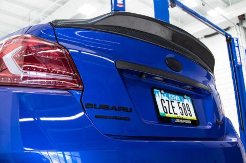 V Style Carbon Fiber Trunk Spoiler 15-Present Subaru WRX/STI OLM Outside Line Motoring