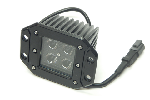 3 X 3 Inch 16W Square Flush Mount LED Light Flood 1,440 Lumens Each Black Series Top Gun Customz