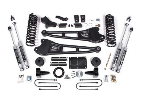 6 Inch Lift Kit w/ Radius Arm Ram 3500 w/ Rear Air Ride 13-18 4WD Diesel Fox 2.0 Performance Shocks