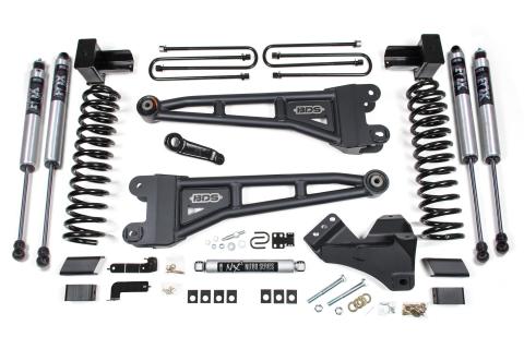 5 Inch Lift Kit w/ Radius Arm Ford F250/F350 Super Duty 23-24 4WD Diesel 5 Inch Block with 2 Leaf Main Fox 2.0 Performance