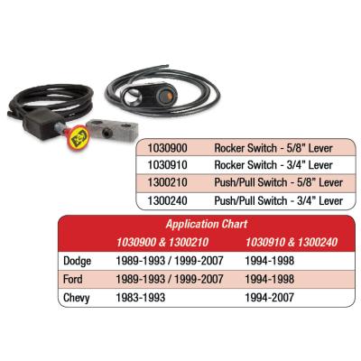 Rocker Switch Kit Exhaust Brake 3/4 Manual Tranmission Shift Lever BD Diesel