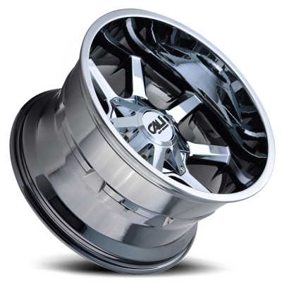 Cast Aluminum Wheels Busted 9100 CH 20x12 Chrome 6 On 135/6 On139.7 Bolt Pattern -44 Offset Cali Offroad Wheels
