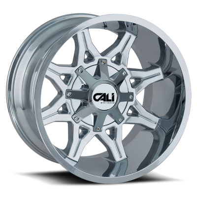 Cast Aluminum Wheels Obnoxious 9107 CH 22x12 Chrome 8 On 165.1/8 On170 Bolt Pattern -44 Offset Cali Offroad Wheels