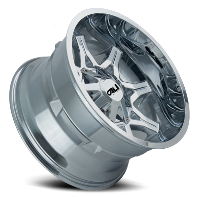 Cast Aluminum Wheels Obnoxious 9107 CH 24x12 Chrome 8 On 165.1/8 On170 Bolt Pattern -44 Offset Cali Offroad Wheels