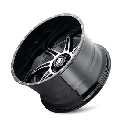 Vortex AT162 Gloss Black Machined 20X10 5-127 -24MM 78.1MM Off Road Wheels American Truxx