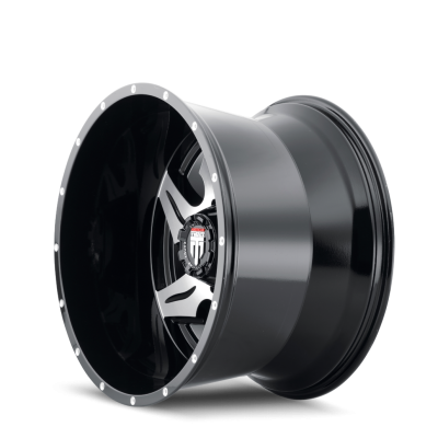 Ninja AT163 Gloss Black Machined 20X12 5-127 -44MM 78.1MM Off Road Wheels American Truxx