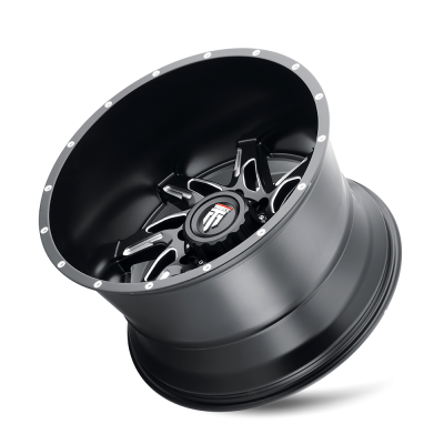 Spyder AT183 Satin Black Milled 20X10 5-127 -24MM 78.1MM Off Road Wheels American Truxx