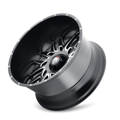 DNA AT184 Satin Black Milled 22X12 5-150 -44MM 110.3MM Off Road Wheels American Truxx