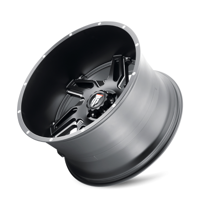 Spurs AT186 Satin Black Milled 22X12 5-127 -44MM 78.1MM Off Road Wheels American Truxx