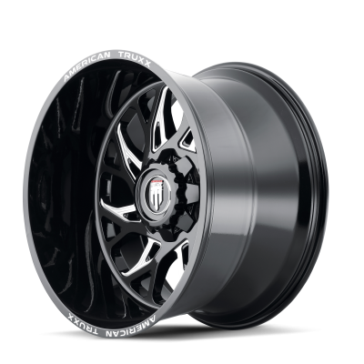 Destiny AT1913 Gloss Black Milled 20X10 5-127/5-139.7 -24MM 87.1MM Off Road Wheels American Truxx