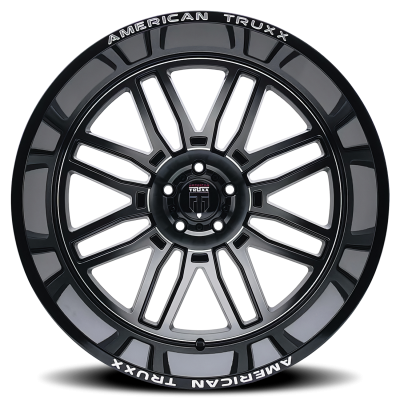 Restless AT1915 Black Machined 24X14 6-135 -76MM 87.1MM Off Road Wheels American Truxx