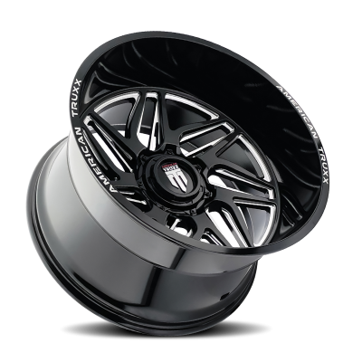 Goliath AT1917 Gloss Black Milled 20X10 5-127/5-139.7 -24MM 87.1MM Off Road Wheels American Truxx