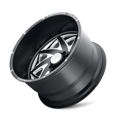 Forged Kronos ATF1910Twisted Black Milled 24X14 6-139.7 -76MM 106.1MM Off Road Wheels American Truxx Forged