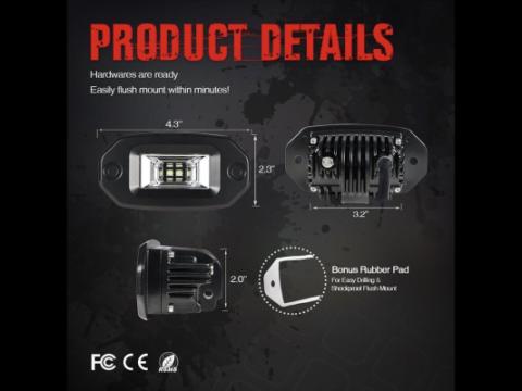 20W Flood Flush Mount LED Pod 2200 Lumens Cali Raised LED
