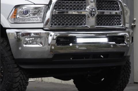 10-18 Dodge 2500/3500 22 Inch Bumper Hidden LED Light Bar Brackets Kit 5D Optic OSRAM 22 inch Dual Row LED Bar Spot Beam Cali Raised LED