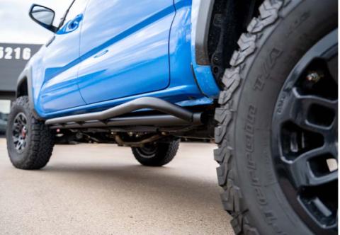 Trail Edition Rock Sliders Fits 24-Present Toyota Tacoma - Double Cab Short Bed/No Kick Out/Raw Cali Raised LED