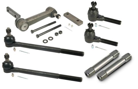 Steering Linkage Kit For 1963-1964 Impala Idler Arm Inner Tie Rods Outer Tie Rods And Billet Tie Rod Adjusters Ridetech
