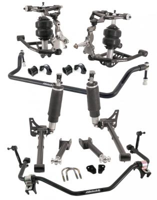 HQ Air Suspension System For 1968-1972 Chevelle Cutlass Front And Rear HQ Shockwaves Front And Rear Strongarms Tall Spindles And Front And Rear Sway Bars Ridetech