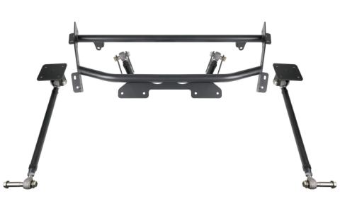 Bolt-On 4-Link W/ Double Adjustable Bars For 1968-1974 Nova R-Joints Bars Bolt-On Cradle Axle Brackets And Hardware Powder Coated Black For Use W/ Shockwaves Or Coil-Overs Sold Separately Ridetech