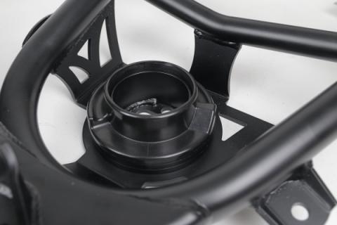 Front Lower Strongarms For 1971-1972 C10 For Use W/ Stock Style Spring Pair Of Tubular Control Arms W/ Ball Joints Cross Shafts Spring Spacers Bump Stops And Delrin Bushings Powder Coated Satin Black Ridetech