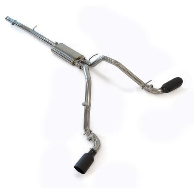 Exhaust Cat Back w/tips Pol/Blk 09-13