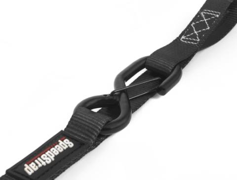 1 Inch x 15' Ratchet Tie Down w/ Snap 'S' Hooks and Soft Tie 2 Pack Black SpeedStrap