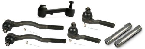 Steering Linkage Kit For 1965-1966 V8 Mustang W/ OE Manual Steering Or Most Power Box Conversions Inner Tie Rods Outer Tie Rods Idler Arm And Billet Tie Rod Adjusters Ridetech