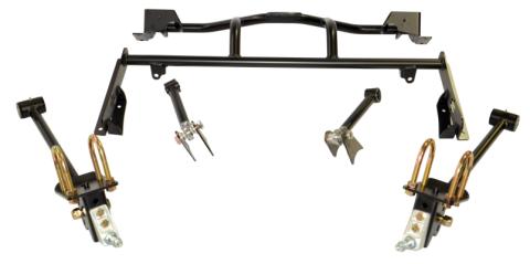 Bolt-On 4-Link W/ Double Adjustable Bars For 1967-1970 Cougar R-Joints Bars Bolt-On Cradle Axle Brackets And Hardware Powder Coated Black For Use W/ Shockwaves Or Coil-Overs Sold Separately Ridetech