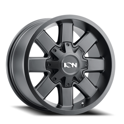 Cast Aluminum Wheels 141 SB 18x9 Satin Black 5 On 127/5 On 139.7 Bolt Pattern 18 Offset ION Wheels