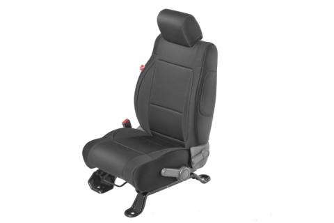 Jeep Wrangler Neoprene Seat Covers Front And Rear with Free Center Console Cover for 08-10 Wrangler Unlimited JK Black Diver Down
