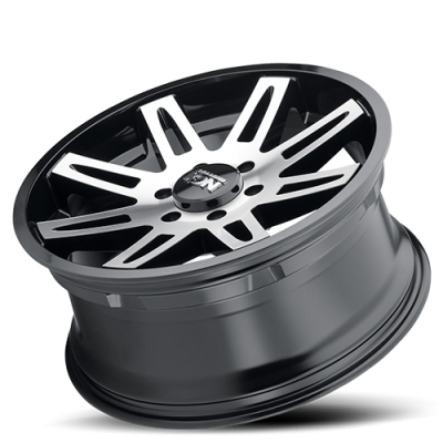 Cast Aluminum Wheels 142 BK 20x9 Machined Spokes Black 5 On 139.7 Bolt Pattern 0 Offset ION Wheels