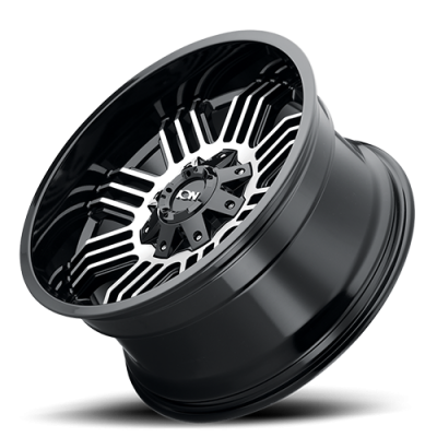 Cast Aluminum Wheels 144 GB 20x10 Machined Gloss Black 5 On 127/5 On 139.7 Bolt Pattern -19 Offset ION Wheels