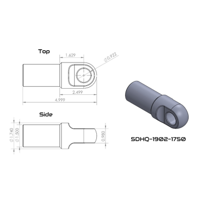 1.75 Inch OD Tube Clevis Mount SDHQ Offroad