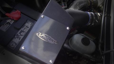 Closed Box Air Intake w/Primo Filter 99-03 Excursion/F-250/F-350/F-450/F-550 Super Duty Red Filter Volant