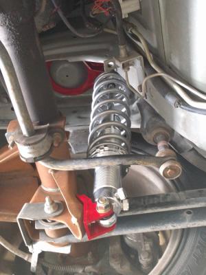 1982-2002 Camaro and Firebird Upper and Lower Rear Coil-Over Shock Bracket Kit Red J&M Products