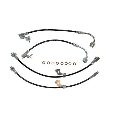 2015-2020 GT and GT350R Front and Rear SS Brake Hose Kit Black Cover J&M Products
