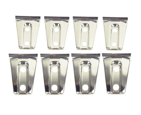 Jeep JK Door Hinge Overlays 8 Pieces 4 Door 07-18 Wrangler JK Polished Silver Kentrol